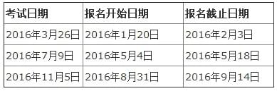 2016年德福考试报名时间表